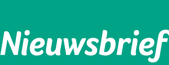 Een groen vlak met daarin in witte letters 'Nieuwsbrief' en in zwarte letters 'Nummer 5, november 2020'.